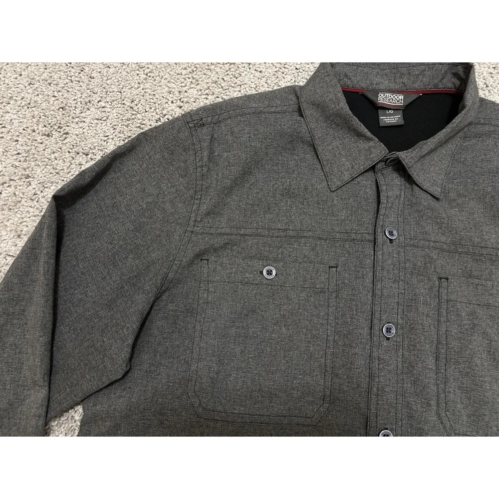 Outdoor Research Shirt Wayward II LS Long Sleeve Button Stretch Gray Mens Large - Picture 4 of 16